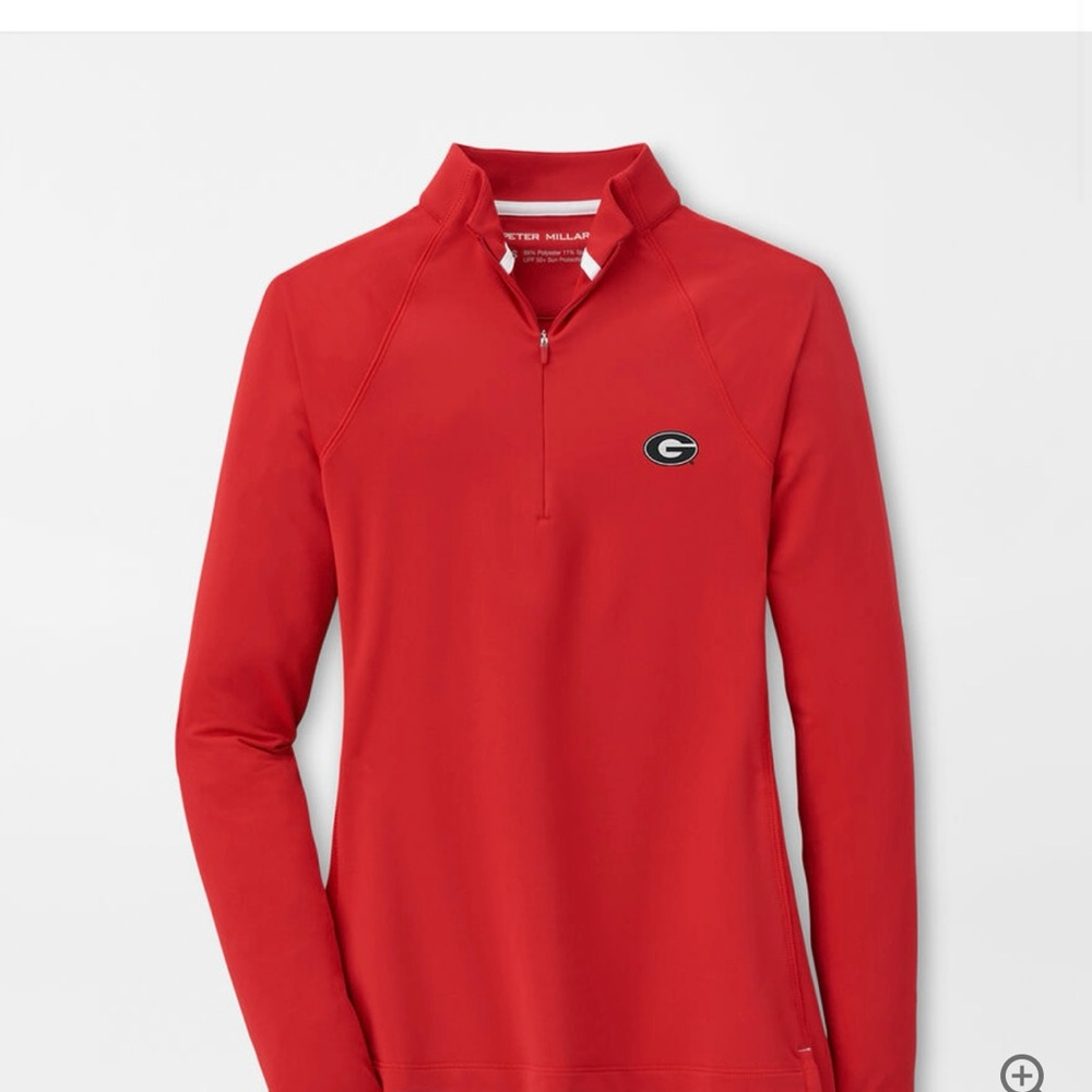 Peter Millar Women's University of Georgia Red Quarter-Zip